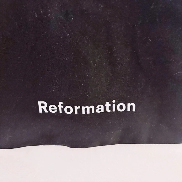 Reformation Black Tote Bag Shopping Reusable - Picture 3 of 4